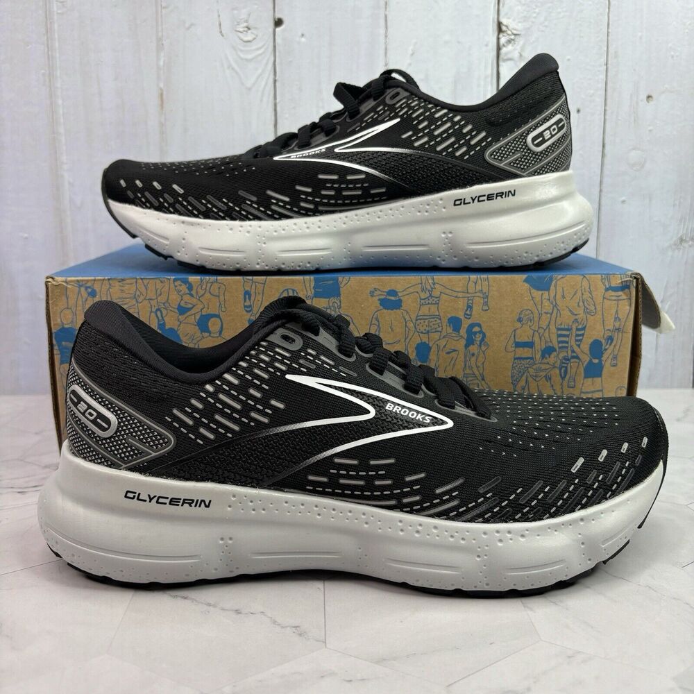 Brooks Glycerin 20 Womens Size 7.5-9.5 Running Shoes Black Grey 120369 1B 059
